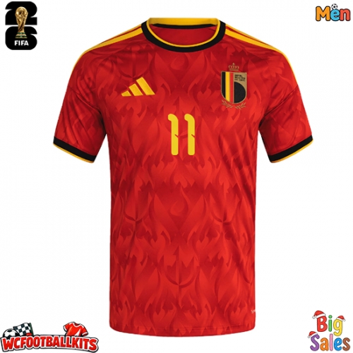 Belgium Jeremy Doku #11 Replica Home Stadium Shirt World Cup 2026 Short Sleeve